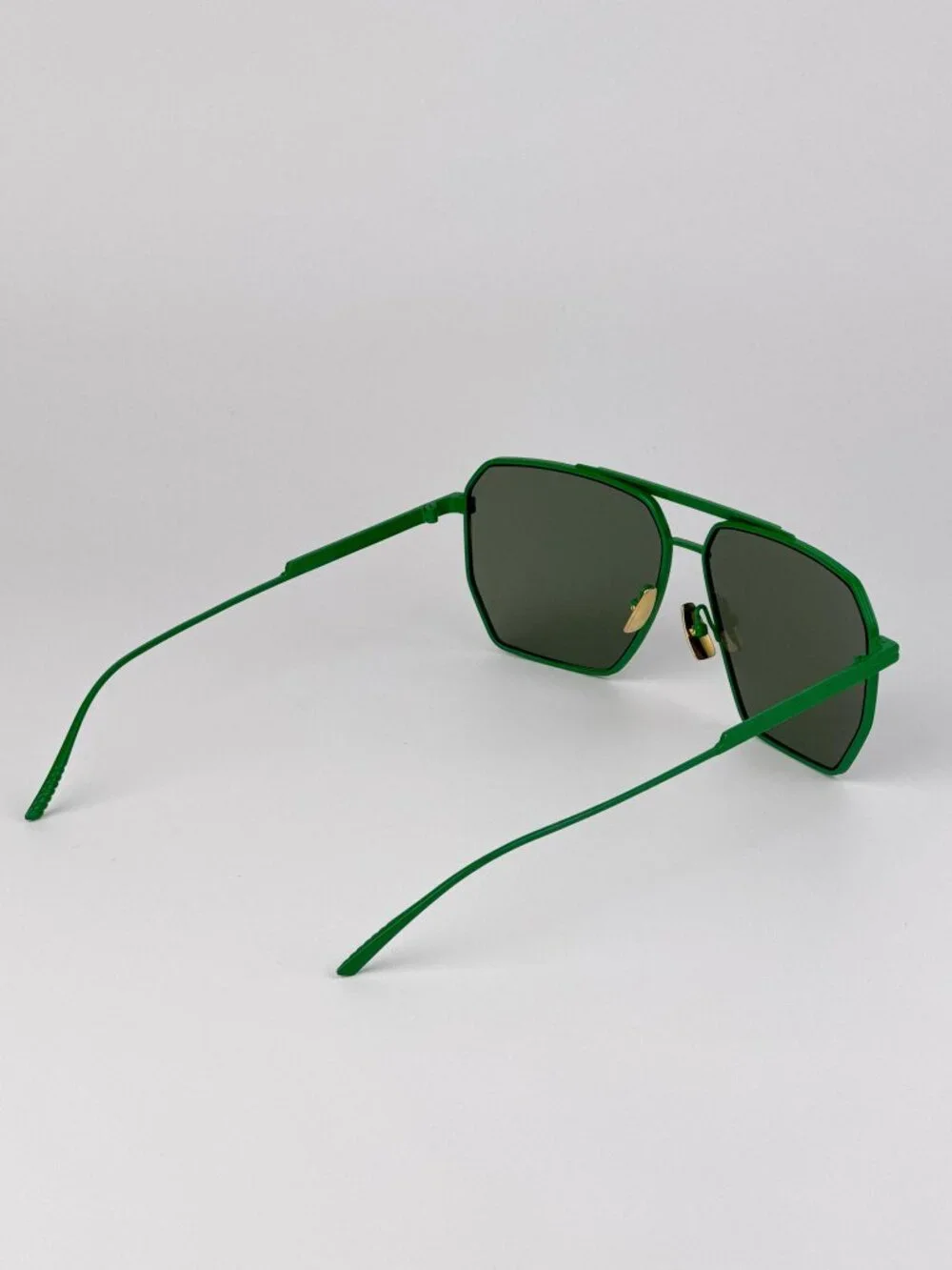 Bottega Veneta Unisex Sunglasses | Green Pilot Frame BV1012S 006 NEW AUTHENTIC